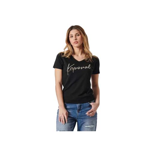 T Shirt Kaporal Fran Femme Noir