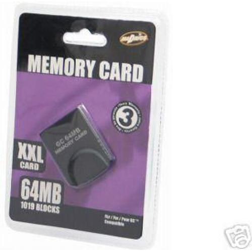 Madrics Memory Card - Module Mémoire Flash - 64 Mo - Carte Mémoire Nintendo Gamecube - Noir - Pour Nintendo Gamecube; Nintendo Wii