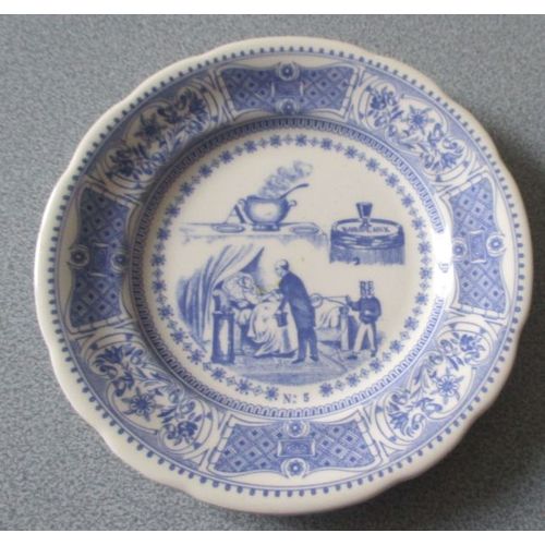 Assiette Musée De La Faïencerie De Gien- Série Proverbes- N°5 Après La Soupe Un Verre De Vin Retire Un Écu De La Poche Du Médecin- Diamètre 19.8cm