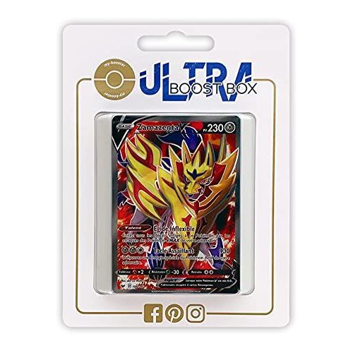 Zamazenta V 196 202 Full Art - Ultraboost X Epée Et Bouclier 1 - Coffret De 10 Cartes Pokémon Françaises