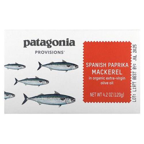 Patagonia Provisions Paprika Espagnol Et Maquereau À L'huile D'olive Extra Vierge Biologique, 120 G