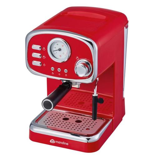 Machine À Espresso Vintage Rouge 1.25l - Mec1100r-24 - Mandine