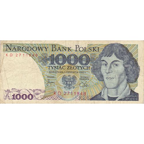 Billet De Pologne 1 000 Zlotych 1982