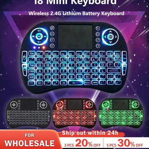 Mini i8 wireless keyboard, 2.4G, 3-color, retro-4.2, English, air mouse, remote control, touch screen, suitable for Android TV box, PC