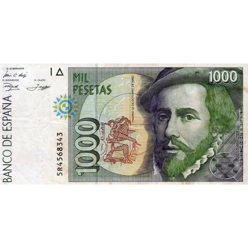 Billet Espana 1 000 Pesetas 1992