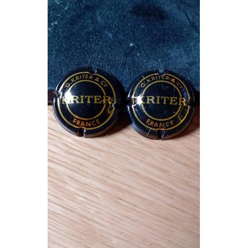 2 Capsule De Bouchon De Champagne G.Kriter & C° France Pour Seulement 1€