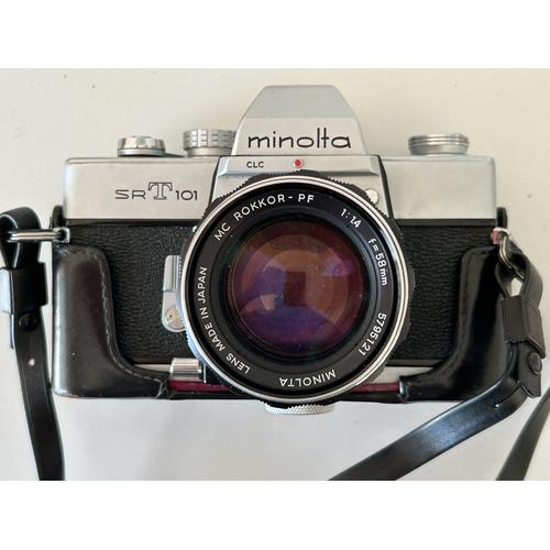 Appareil Photo argentique Minolta SRT 101 – Rokkor PF 1:14 58 mm