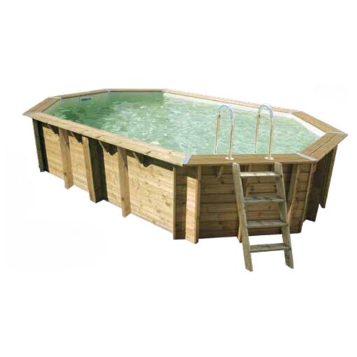 Ubbink OCEA Piscine hors sol Octogonal Bois