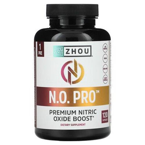 Zhou Nutrition Non Booster D¿Oxyde Nitrique Premium, 120 Capsules 