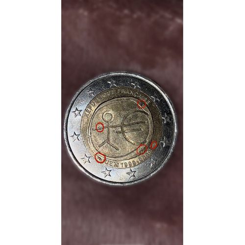 Piece 2 Euros Rare 1999-2009 Française Commemorative