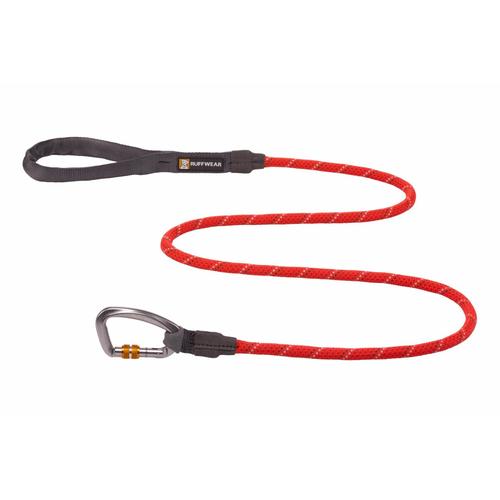 Ruffwear Knot-A-Leash - Laisse Réfléchissante Pour Chien En Corde Avec Mousqueton De Verrouillage 1 5 M De Long 11 Mm D Épaisseur Rouge Coquelicot