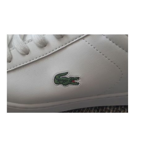 Sneakers Lacoste 39 Cuir Blanc Basket Basse Tennis  Semelle Extérieure Vulcanisée Caoutchouc Ligne Épurée  Sportif Mixte Homme Femme Chaussures De Sportif Ou Detente A Lacets Confort Legere Tenue Coo