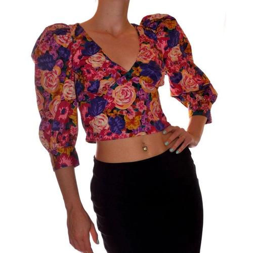 Top Court Taille S Motif Floral
