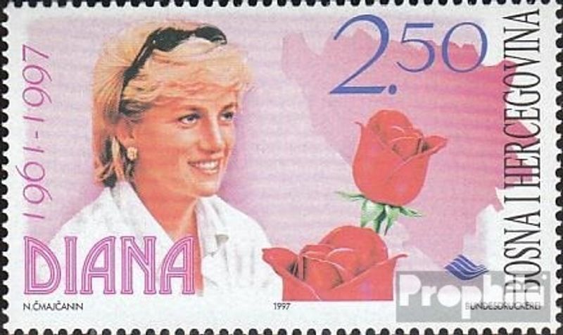 Bosnie-Herzégovine 113 (Édition Complète) Neuf 1997 Mort De Princesse Diana