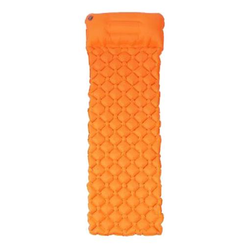 De Camping En Plein Air Avec Oreiller Gonflable De Couchage De Camping Lit D'air Pour Voyage Randonnée -Orange