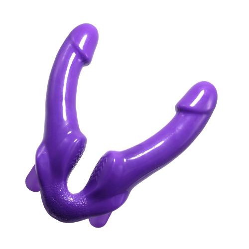 Simulation Réaliste Gode Vibromasseur Masturbateurs Double Tête G Spot Masseur Vibrant Érotique Sex Toys Fournitures Violet