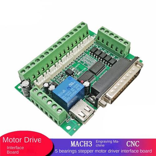 Carte De Gravure Mach3 Cnc 17 Ports 5 Axes Moteur Pas À Pas Interface De Pilote Optocoupleur Carte D'isolation Avec Câble Usb