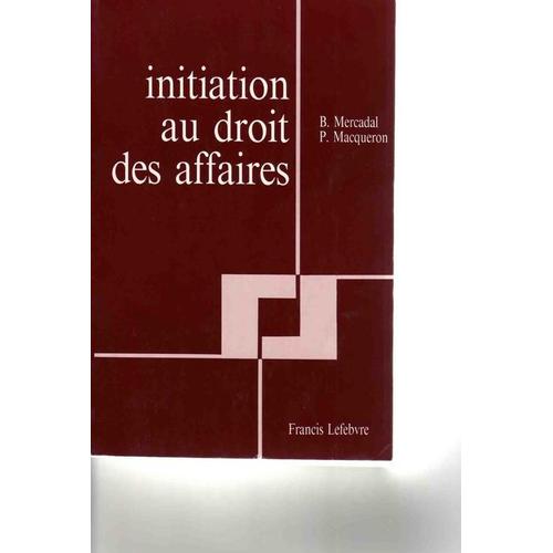 Initiation Au Droit Des Affaires