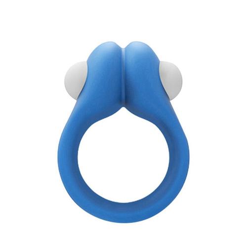 Time-Lapse Adult Sex Products Vibrating Ring Masturbation Fun Penis Lock Sperm Ring Vibration Ring Bleu