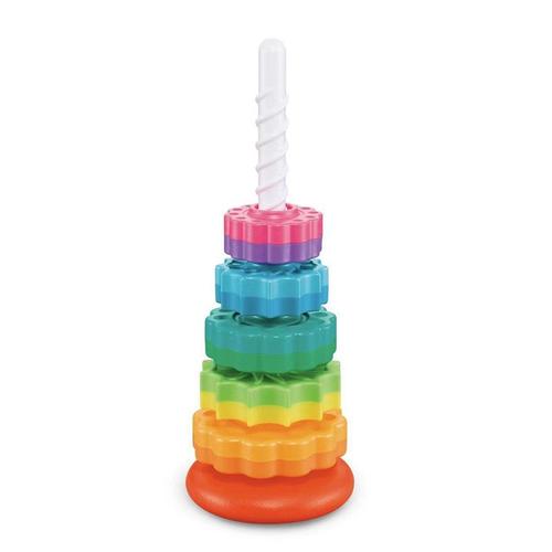 Empilables Pour Fille Et Garçon Pour Les Tout-Petits De 1 À 3 Ans, Empileur D'anneaux Arc-En-Ciel Cadeaux D'anniversaire De Noël 5 Disques