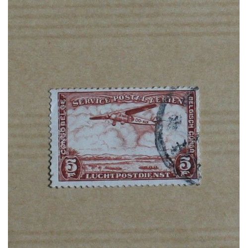 Timbre Oblitéré : Poste Aérienne, Belgique