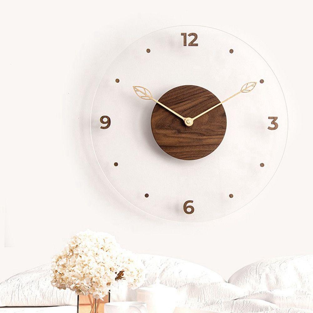 12 Pouces Maison Salon DCoration Bois Horloge Murale Design... - 4