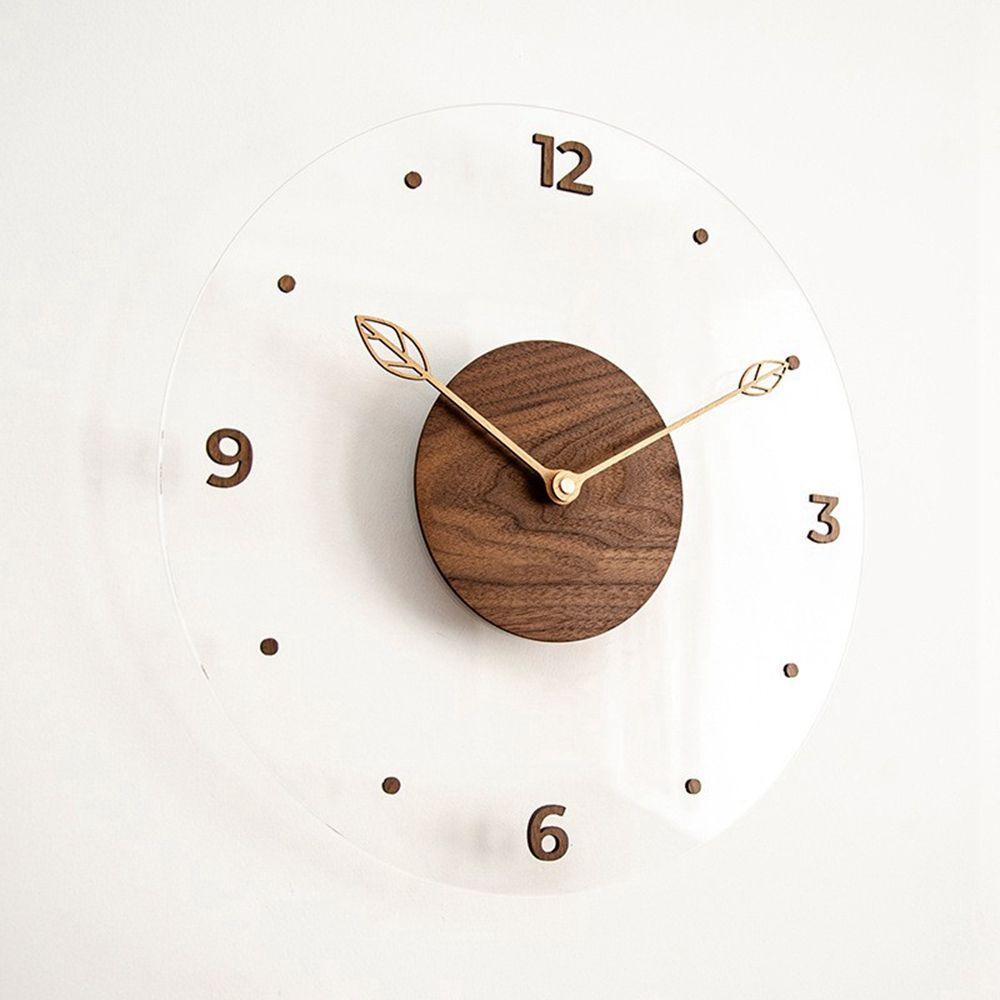 12 Pouces Maison Salon DCoration Bois Horloge Murale Design... - 5