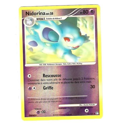 Nidorina Niv 25 80pv Holo 56/123 Diamant Et Perle Tresors Mystérieux