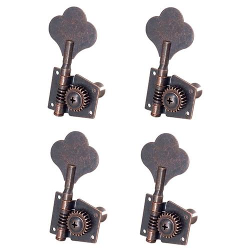 Guitare Vintage Open Bass Guitar Tuning Key Pegs Machine Heads Tuner 4r Pour Basse 4 Cordes Rouge Bronze