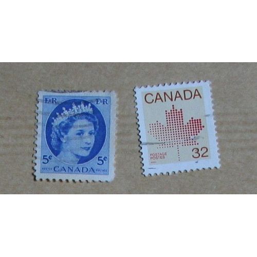 2 Timbres Oblitérés : Canada