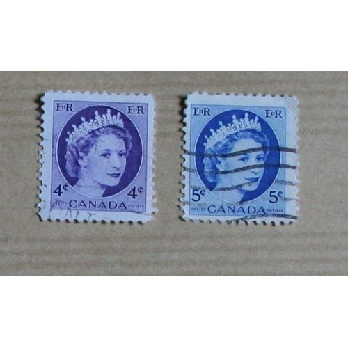 2 Timbres Oblitérés : Canada