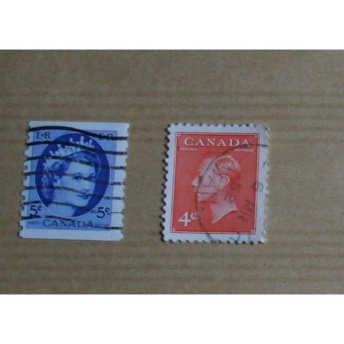 2 Timbres Oblitérés : Canada