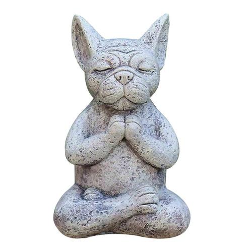 Statue De Chien Méditant , Statue De Méditation Bouledogue Français, Ornement En Résine De Bouledogue Méditant, Ornement De Bouledogue De Yoga