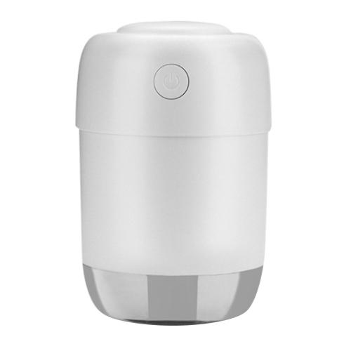 Humidificateur Ultrasonique De Diffuseur D' Essentielle Avec Le Brumisateur D'aromathérapie De Fan D'usb De Lumière Led Pour La Voiture À De Bureau Blanc