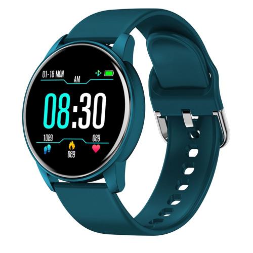 Zl01 Montre Intelligente Pour Android Ios Prise En Charge Des Prévisions Météorologiques Moniteur De Fréquence Cardiaque Montre Fitness Tracker Bracelet-Bleu