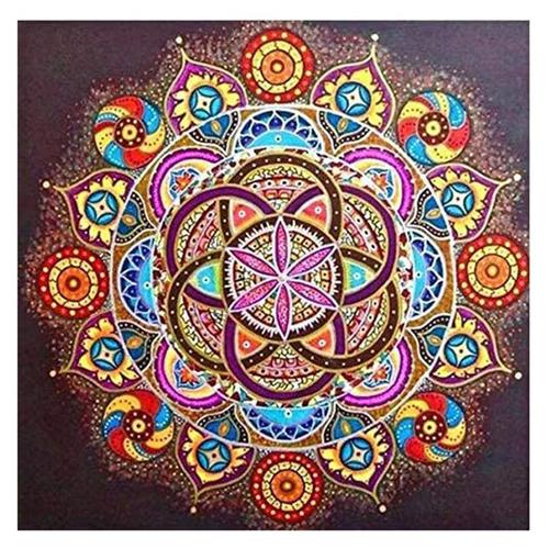 Jeux De Peinture Adulte Par Numéro Sans Toile 16x20 Pouces De Peinture Acrylique Bricolage Pour Enfants Et Adultes Débutant - Fleur De Mandala