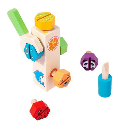 De Correspondance Multicolore Pour Enfants Ensemble D'outils En Bois Jouet Bloc De Vis Classique Pour Tout- Mémoire Et Développement Des Compétences Sensorielles Jouet