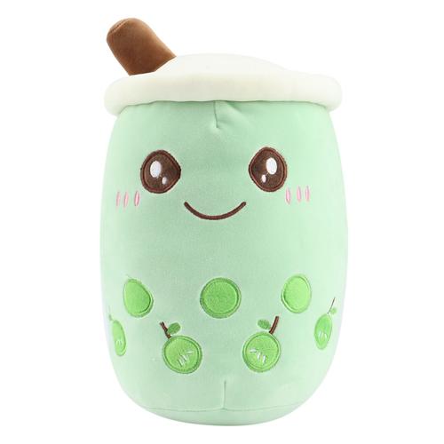 Peluche Thé Aux Perles Peluche Oreiller Peluche Doux Câlin Oreiller En Peluche Dos Oreiller Cadeaux Pour Fille Et Amis (Vert)