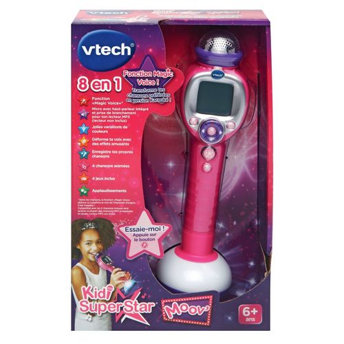 Micro Karaoké Enfant Vtech Kidi Super Star Moov' Rose - 6 Ans Et +