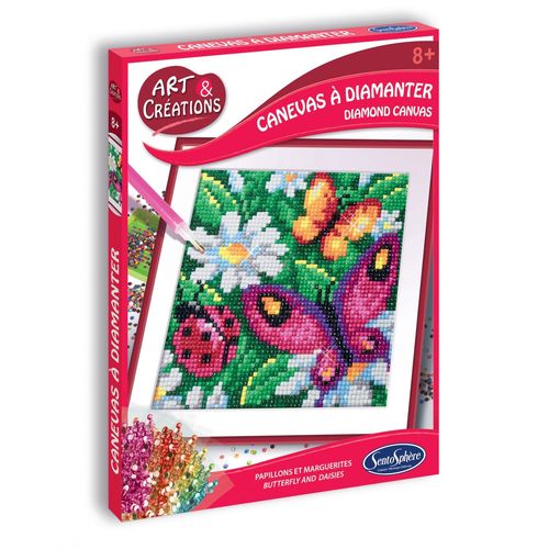 Sentosphere A&c - Tableau À Diamanter - Papillons Et Marguerites