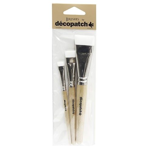 Decopatch Pack De 3 Pinceaux Nylon