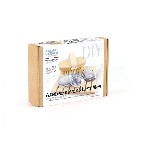 Graine Creative Kit Savons Marbres + Brosse Bois