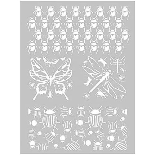 Graine Creative Pochoir Pate Polymere Insectes 114x153mm