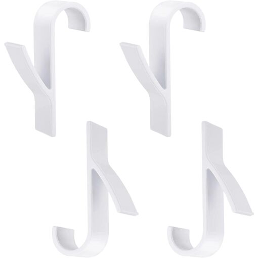 KALANKA-Lot de 4 crochets de radiateur blancs universels pour barres