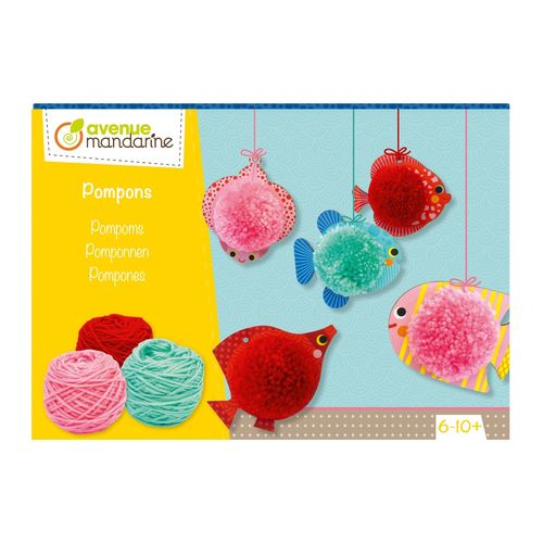 Clairefontaine Boîte Créative, Pompons, Poissons