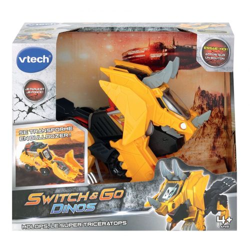 Vtech Switch & Go Dinos - Molops, Le Super Triceratops (Pelleteuse)