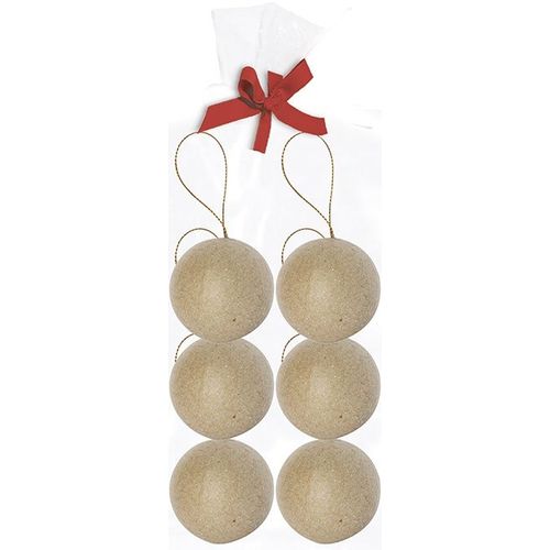 Decopatch Sachet De 6 Boules Avec Cordon Doré 6cm