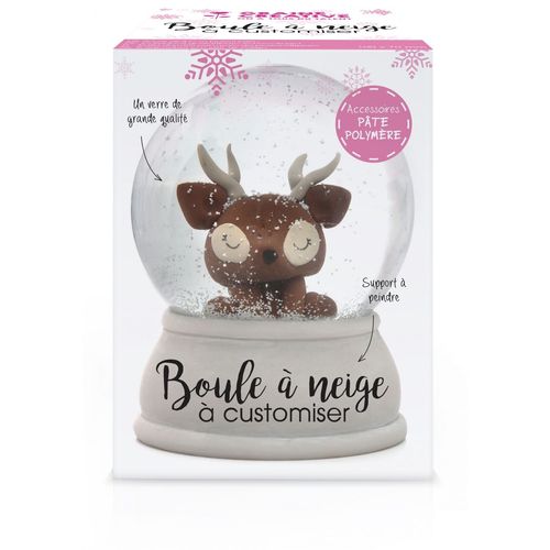 Graine Creative Boule A Neige Verre 80x103mm Socle + Neige Incluse