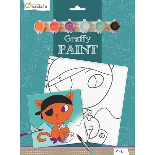 Avenue Mandari Graffy Paint, Chat Pirate, 20x20 Cm