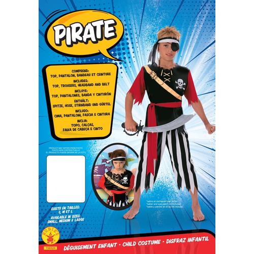 Rubie's Déguisement Entrée De Gamme Pirate - M 5-7 Ans